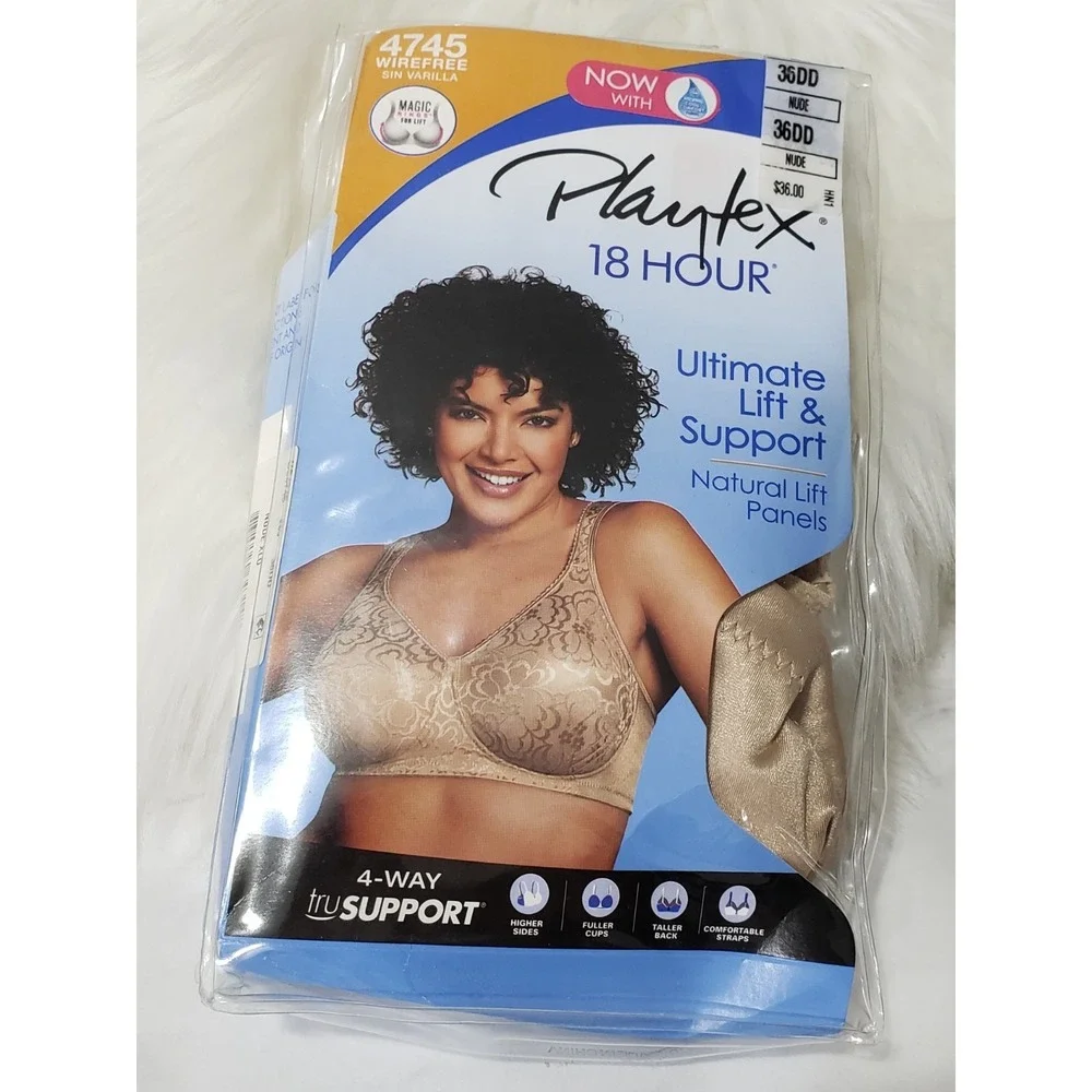 Playtex 18 Hour Ultimate Lift & Support Bra 4745 Nude Size 36DD New